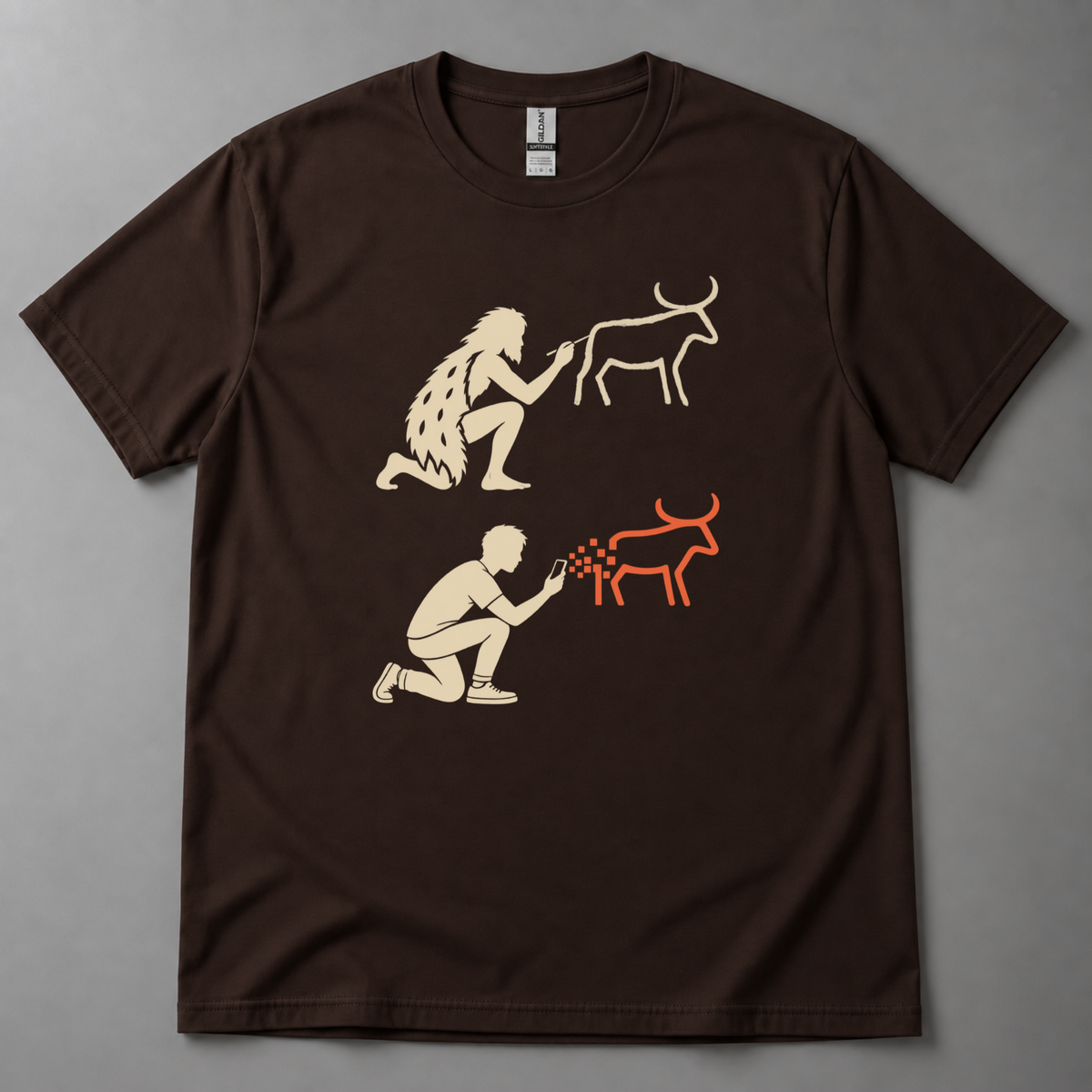 Cave art to AI art T-Shirt
