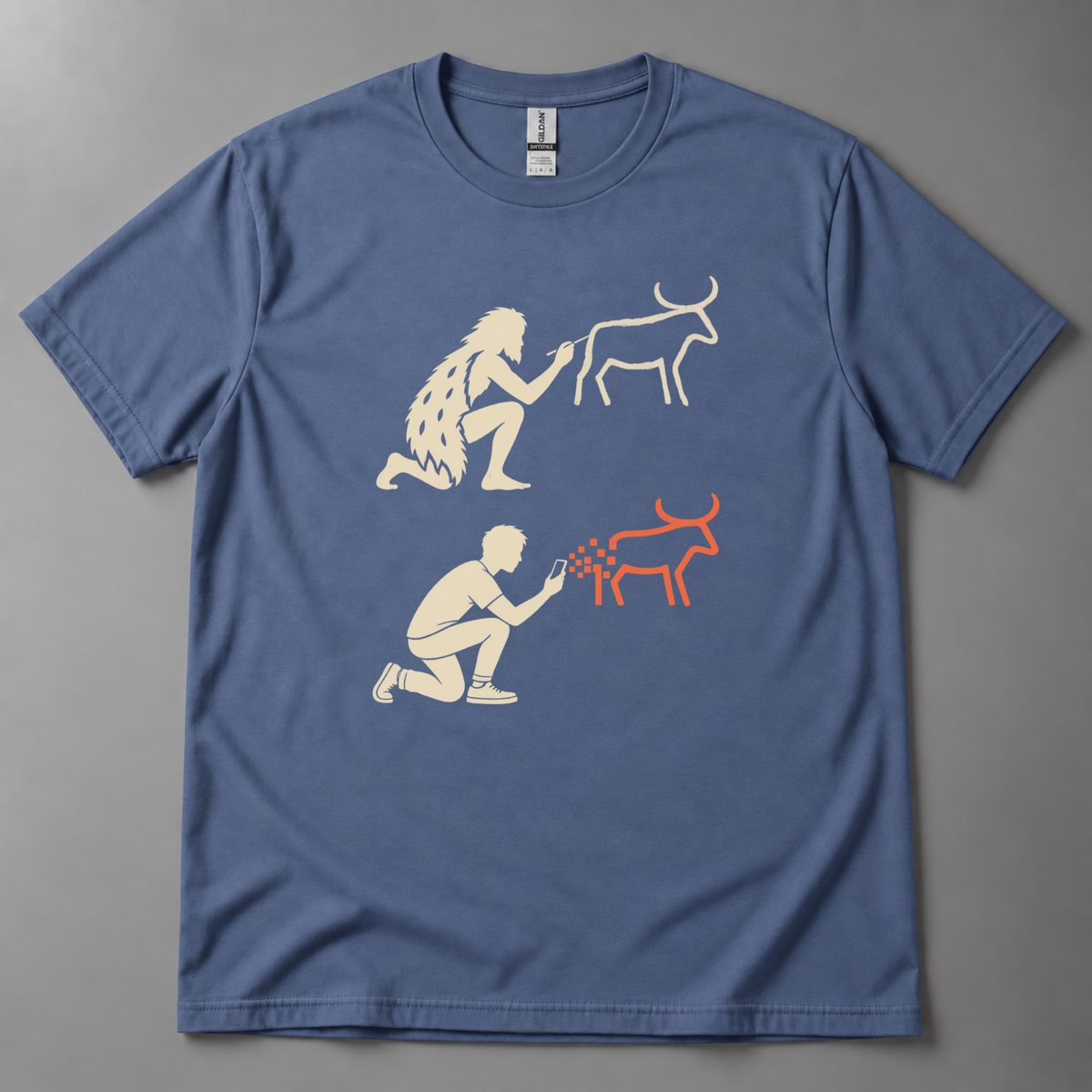 Cave art to AI art T-Shirt