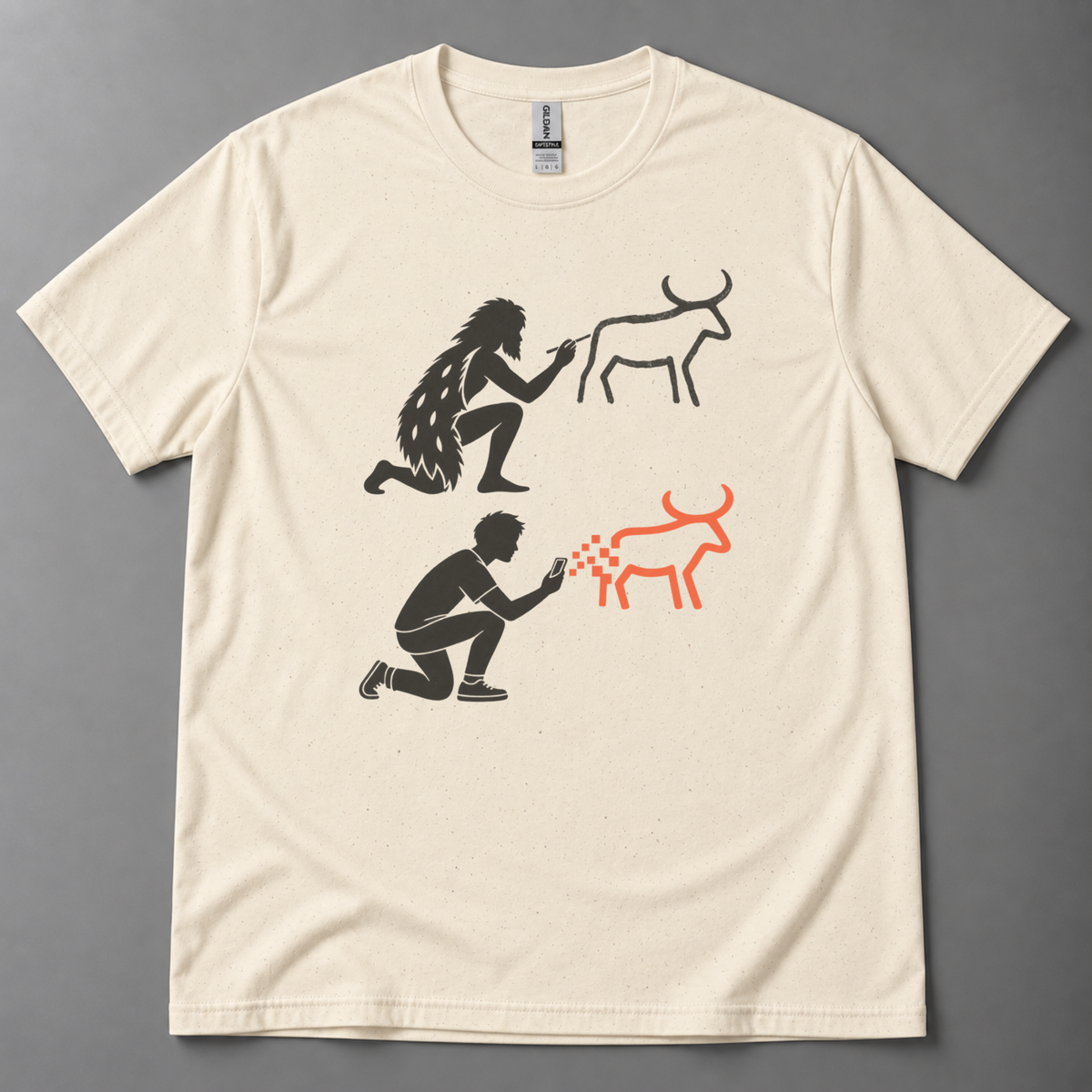 Cave art to AI art T-Shirt