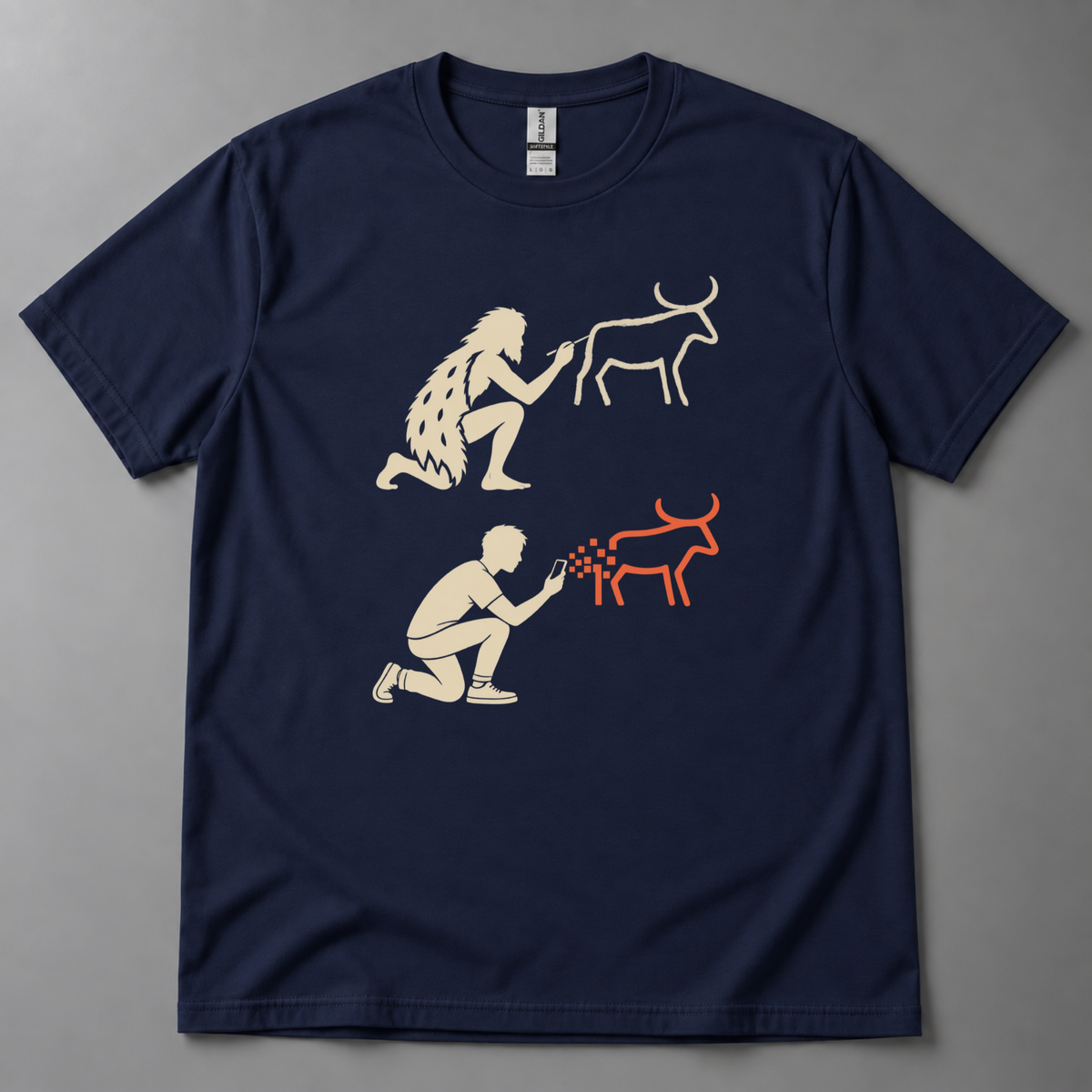 Cave art to AI art T-Shirt