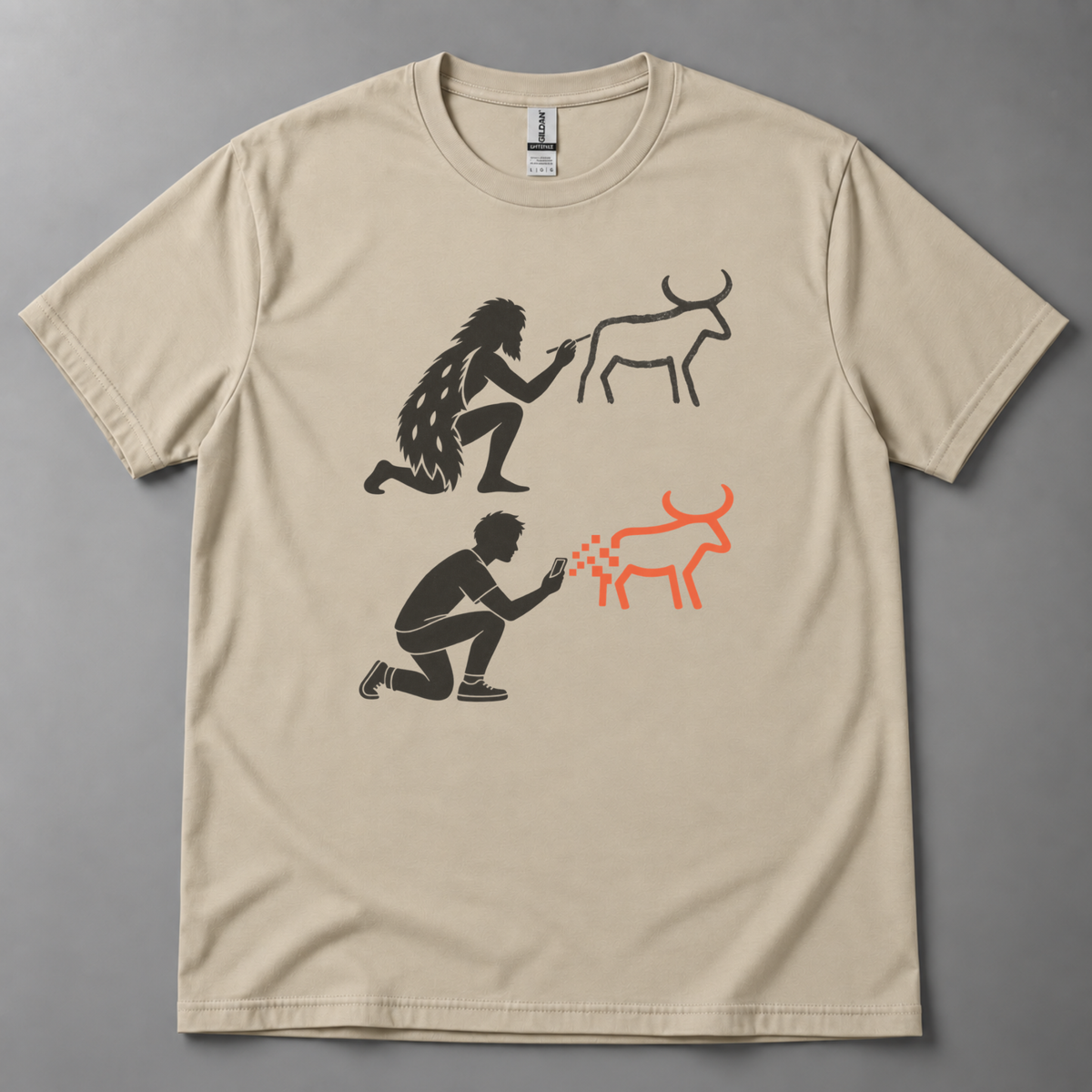 Cave art to AI art T-Shirt